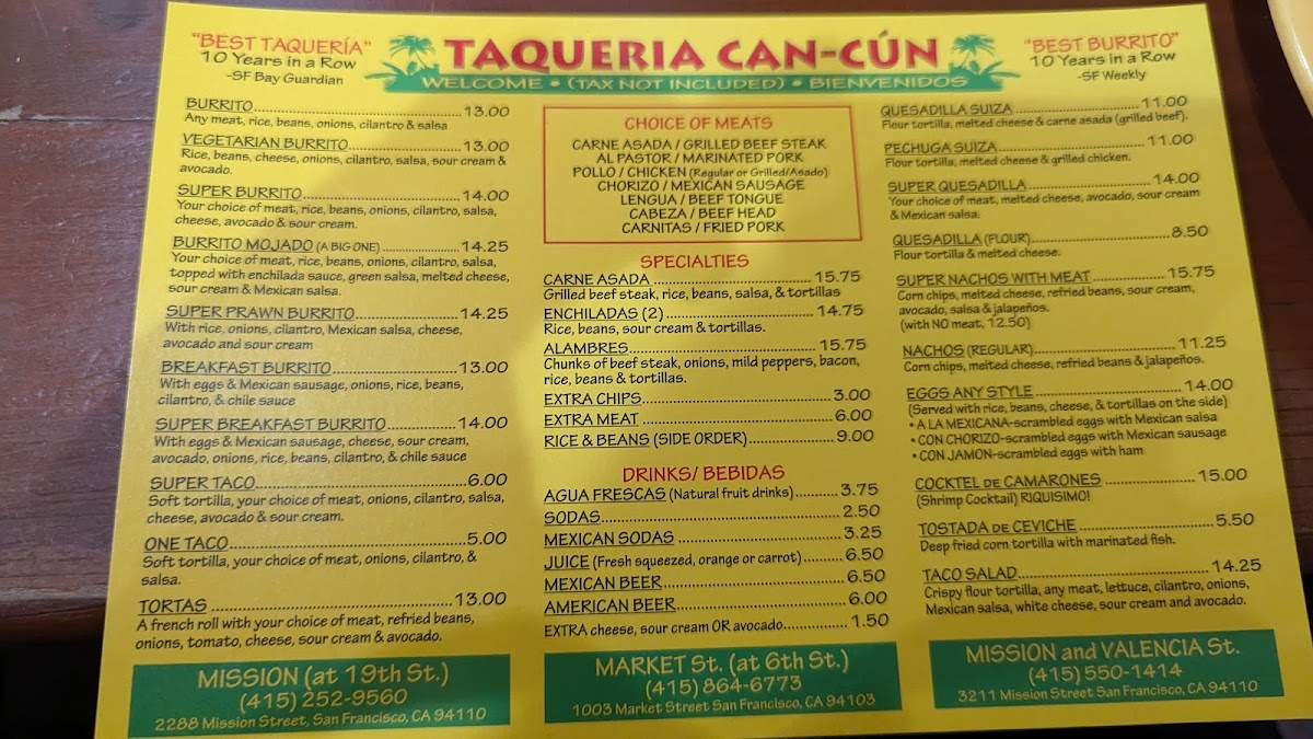 Taqueria Cancun Menu - Image 2
